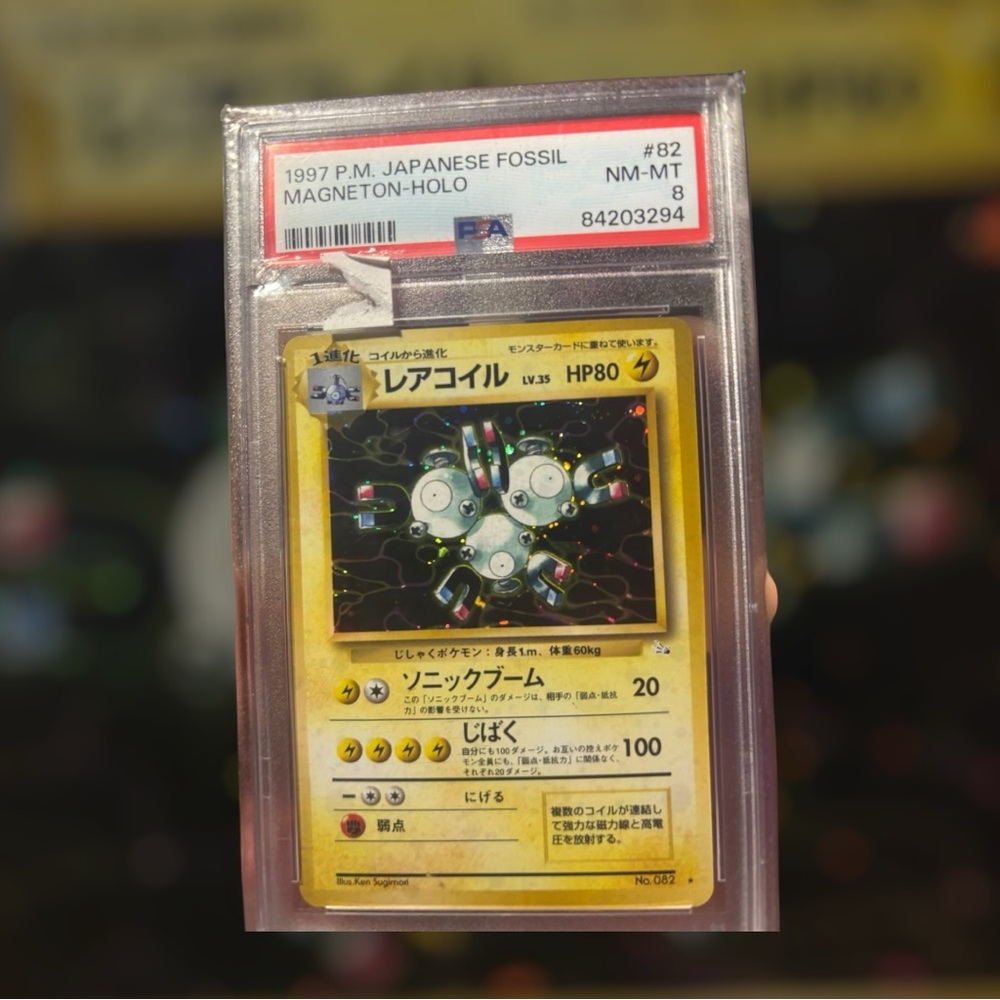1997 Japanese Fossil Magneton Holo Pokemon Card PSA Graded